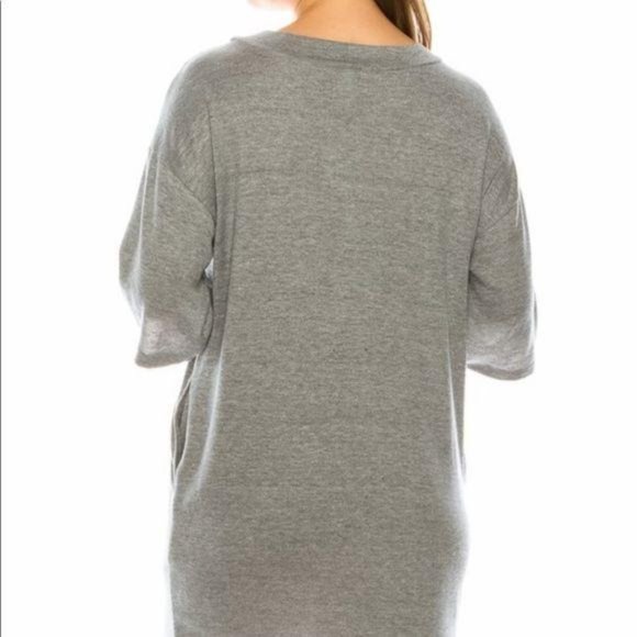 Sandy Grey Knit Dress S- XL - Picture 3 of 6